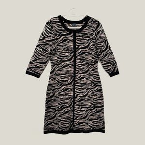 Gabby Skye 3/4 Sleeve Jacquard Sweater Women Dress, size M